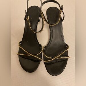 Coach Elegant Black and Gold Women's Sandals